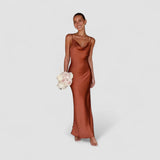 Ilaria – Rochie lungă din satin