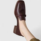 Larisa – Mocasini retro cu vârf pătrat
