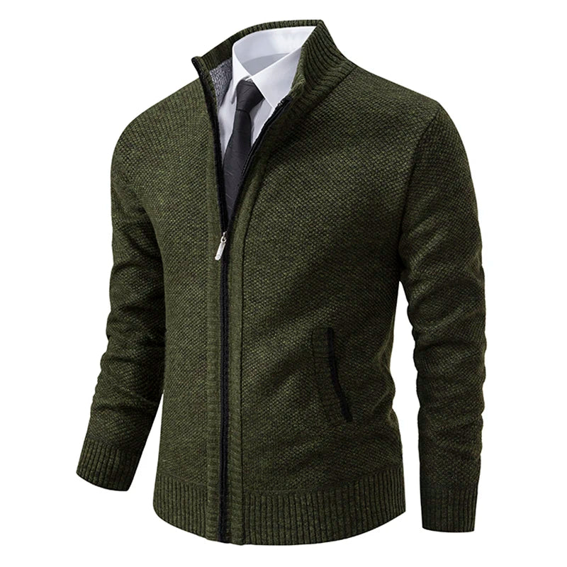 Andrei – Cardigan cu fermoar contrastant
