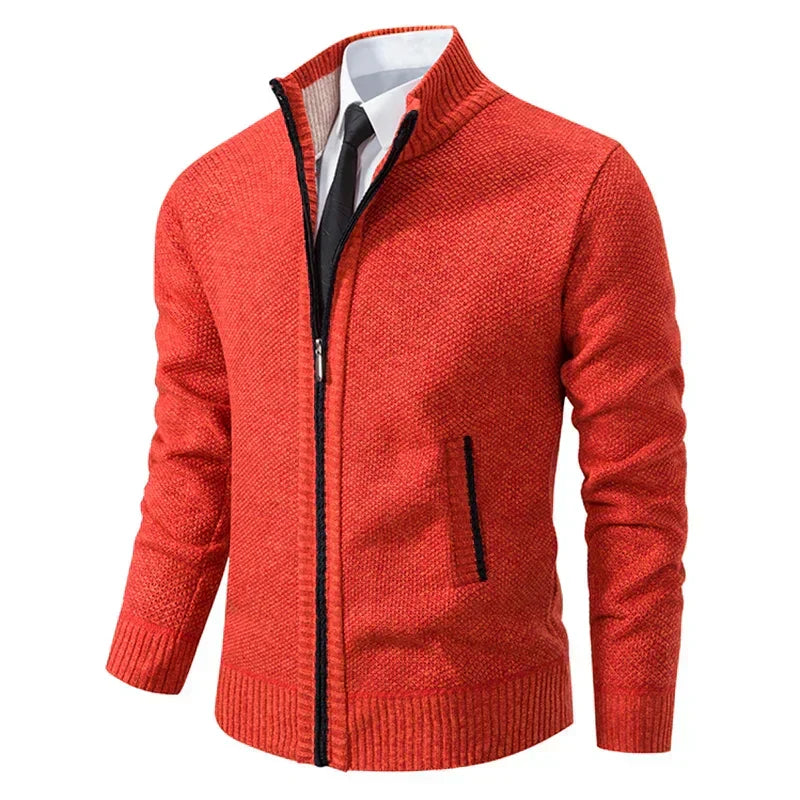 Andrei – Cardigan cu fermoar contrastant