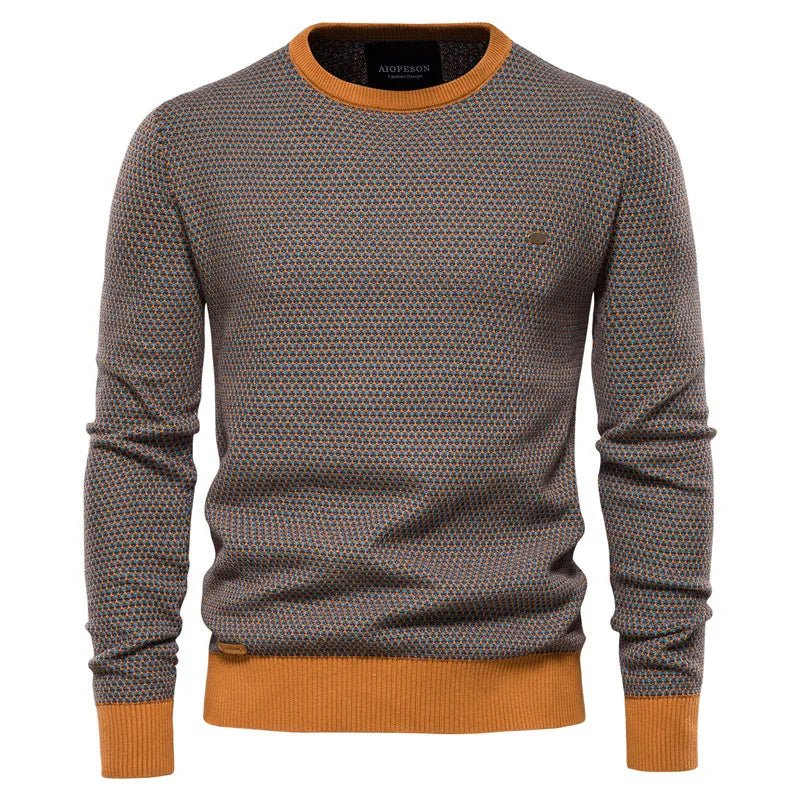 Horia – Pulover texturat cu margini contrastante