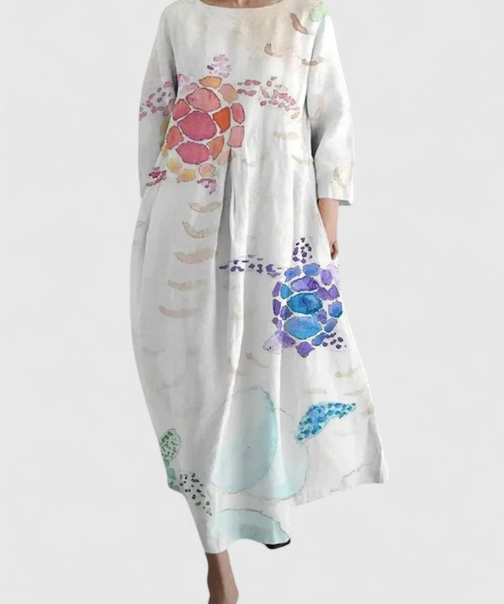 Lorelei – Rochie lungă cu flori botanice