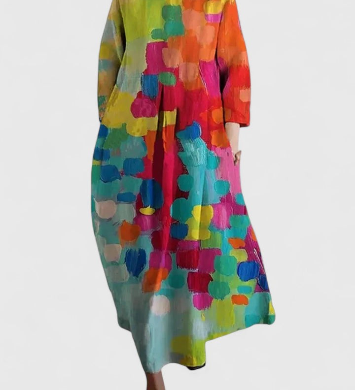 Lorelei – Rochie lungă cu flori botanice