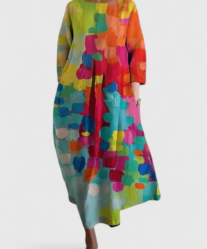 Lorelei – Rochie lungă cu flori botanice