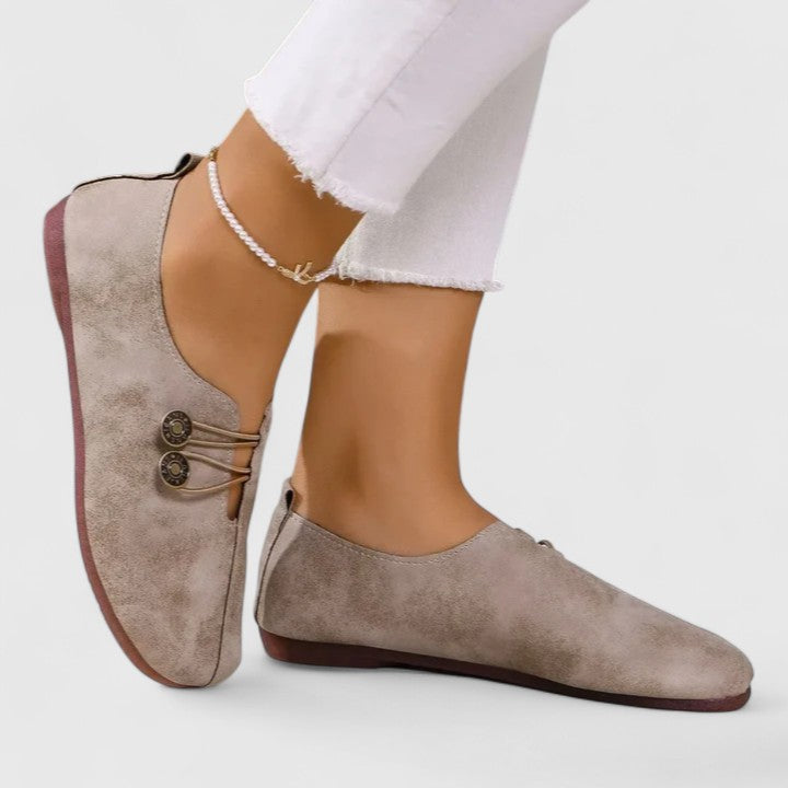 Loredana – Mocasini pliabili cu nasture