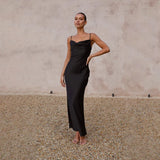 Ilaria – Rochie lungă din satin
