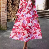 Alida – Rochie midi cu imprimeu abstract