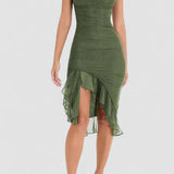 Sorina – Rochie cu volan asimetric