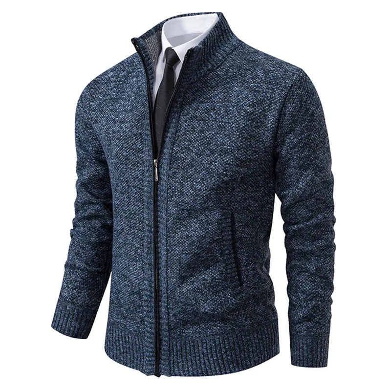 Andrei – Cardigan cu fermoar contrastant