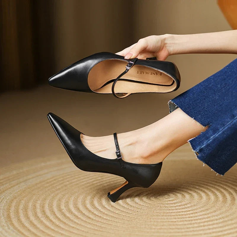 Agnes – Pantofi Mary Jane cu toc
