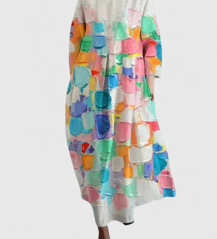 Lorelei – Rochie lungă cu flori botanice