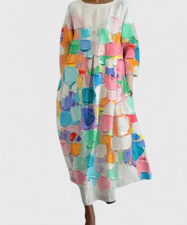 Lorelei – Rochie lungă cu flori botanice