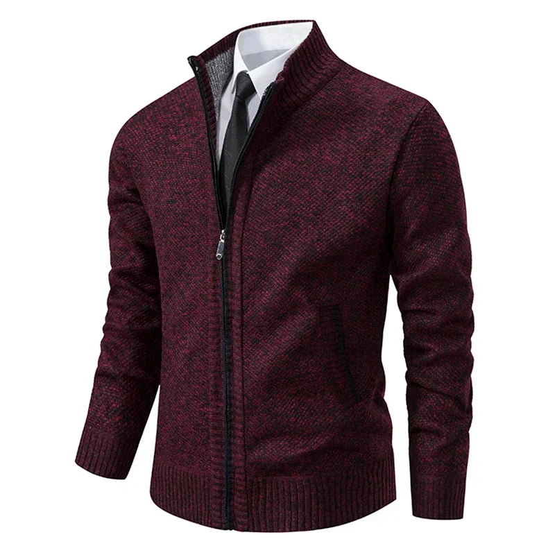 Andrei – Cardigan cu fermoar contrastant
