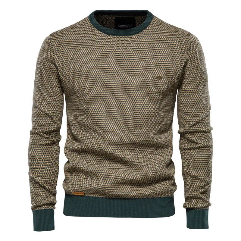 Horia – Pulover texturat cu margini contrastante