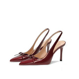 Mara – Pantofi slingback cu fundiță