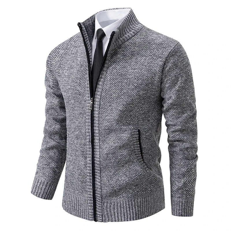 Andrei – Cardigan cu fermoar contrastant