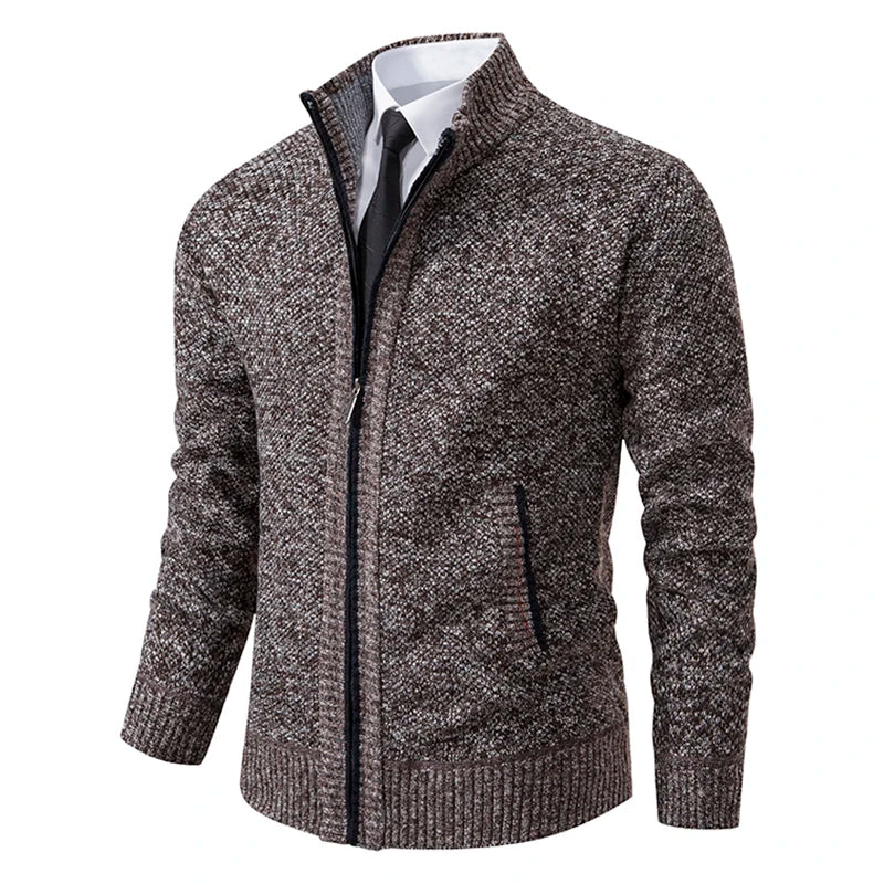 Andrei – Cardigan cu fermoar contrastant