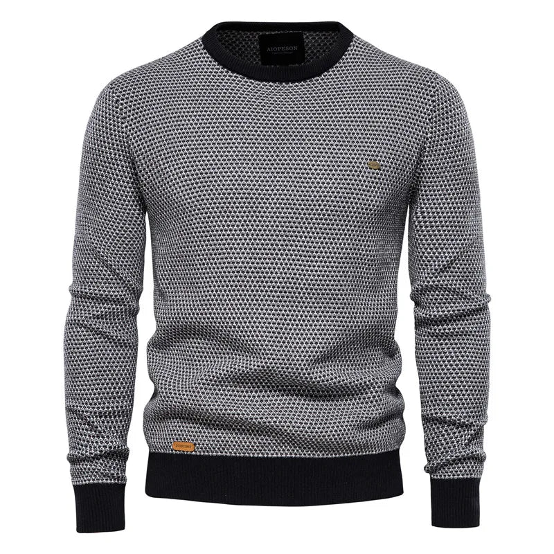 Horia – Pulover texturat cu margini contrastante