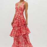 Claudia – Rochie lungă cu volane