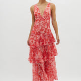 Claudia – Rochie lungă cu volane