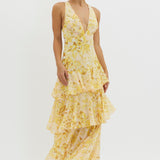 Claudia – Rochie lungă cu volane
