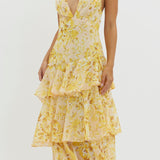 Claudia – Rochie lungă cu volane
