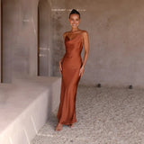 Ilaria – Rochie lungă din satin