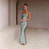 Ilaria – Rochie lungă din satin