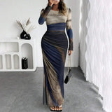 Corina – Rochie maxi mulată cu imprimeu