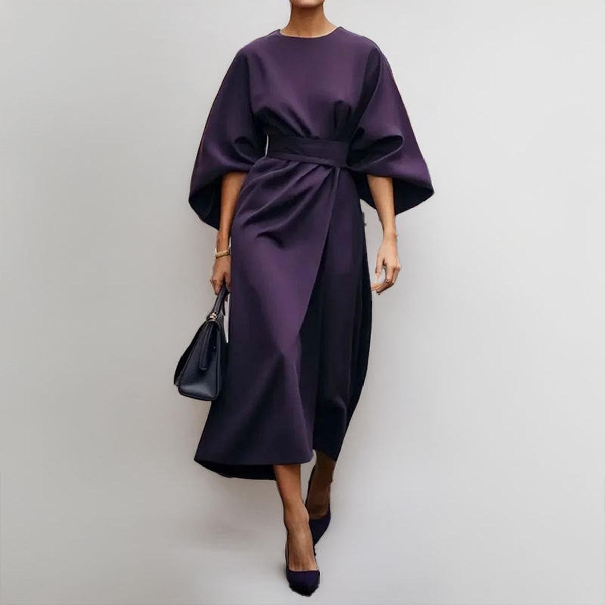 Amelia – Rochie maxi cu mâneci kimono