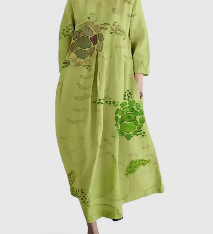 Lorelei – Rochie lungă cu flori botanice