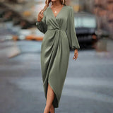 Adelina – Rochie midi cu drapaj