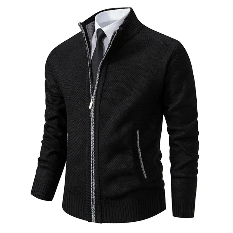 Andrei – Cardigan cu fermoar contrastant