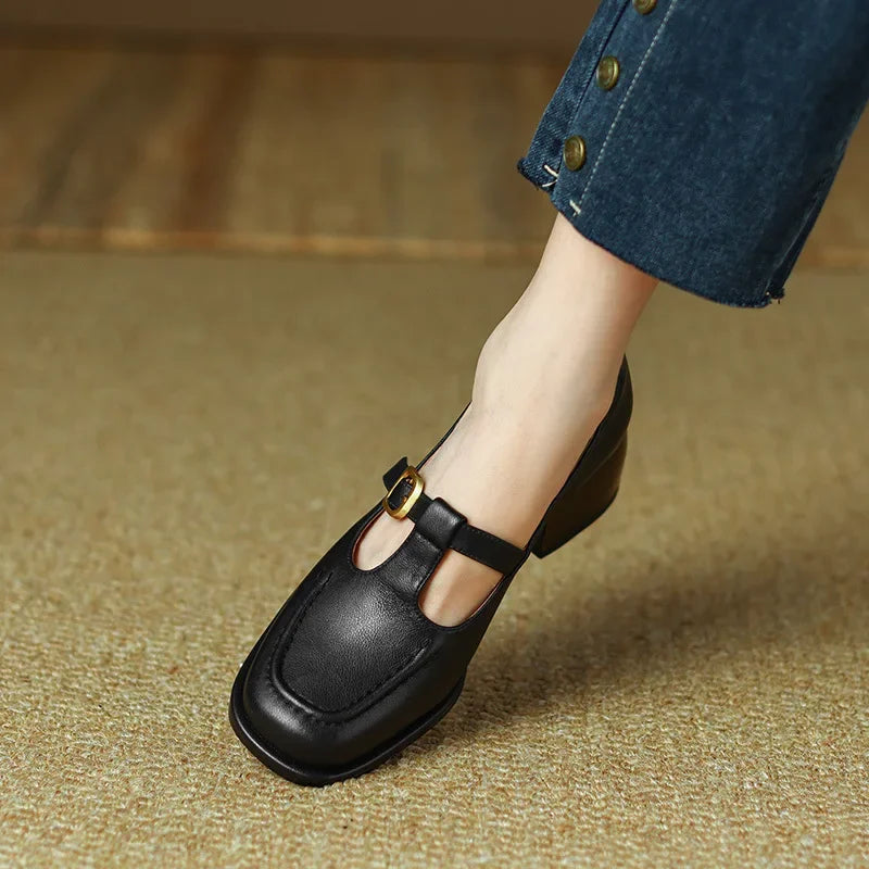 Sabrina – Pantofi T-strap cu cataramă