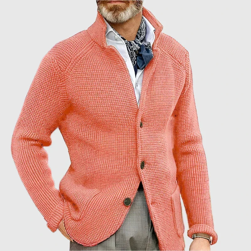 Ovidiu – Cardigan waffle cu guler
