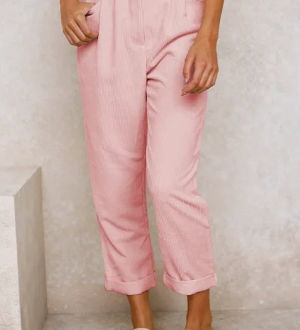 Anastasia – Pantaloni din reiat cu pense