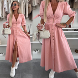 Ada – Rochie denim cu nasturi
