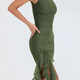 Sorina – Rochie cu volan asimetric