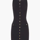 Georgiana – Rochie tricotată cu nasturi aurii