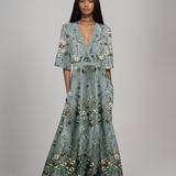 Anastasia – Rochie maxi brodată cu flori