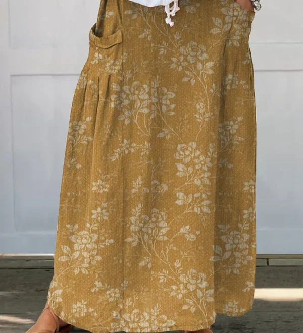 Mioara – Fustă cu model floral tonal