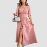 Ada – Rochie denim cu nasturi