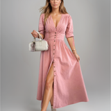 Ada – Rochie denim cu nasturi