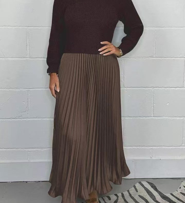 Bogdana – Rochie cu fustă plisată