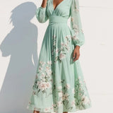 Daniela – Rochie midi din voal floral