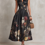 Lelia – Rochie midi plisată din satin