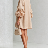 Zoe – Rochie cu manșete florale