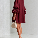 Zoe – Rochie cu manșete florale