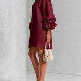 Zoe – Rochie cu manșete florale