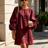 Zoe – Rochie cu manșete florale
